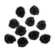 thumbnail image 1 of 10 mini flores artificiales de 6 cm con pasadores creativos para el pelo. Negro, 1 of 9