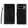 thumbnail image 6 of TECH CIRCLE for Google Pixel 9 Pro XL Wallet Case, Tree Embossed PU Leather Flip Folio Kickstand Card Holder Magnetic Wrist Strap Protective Case for Google Pixel 9 Pro XL 6.8" 2024,Black, 6 of 10