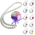 thumbnail image 2 of Bangcool Keychain Pendant Creative Faux Flower DIY Key Ring Pendant with Pearl Chain, 2 of 7
