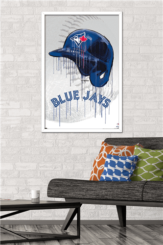 MLB Toronto Blue Jays - Drip Helmet 22 Wall Poster, 22.375" x 34" Framed