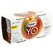 Yo-plus Cup Low fat Peach Mp, 4 Oz., 4 Count