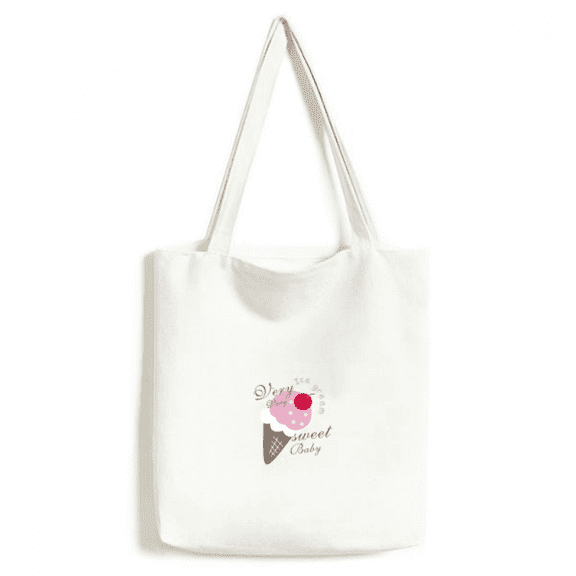 Cherry Sweet Baby Sweet Ice Tote Canvas Bag Shopping Satchel Casual Handbag