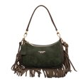 thumbnail image 1 of Bolso Vintage para Axila Retro Gamuza Sintética Mujer Con Borla () Verde, 1 of 9