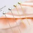 thumbnail image 2 of Pendientes de moda para mujer, estilo coreano, elegantes, largos, con borlas en forma de corazón, para el rostro, pendientes delgados, 2 of 5