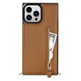 thumbnail image 2 of K-Lion Wallet Case for iPhone 14 Pro Max with Shoulder Strap Crossbody Back Card Slots Holder Kickstand Cover, PU Leather Magnetic Zipper Shockproof Protective Phone Case for iPhone 14 Pro Max,Brown, 2 of 21