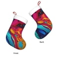 thumbnail image 3 of Yiaed Colorful Abstract Swirls Print Christmas Stockings, Christmas Stockings Hanging Ornaments, Christmas Stockings for Family Christmas Holiday Decorations, 3 of 7