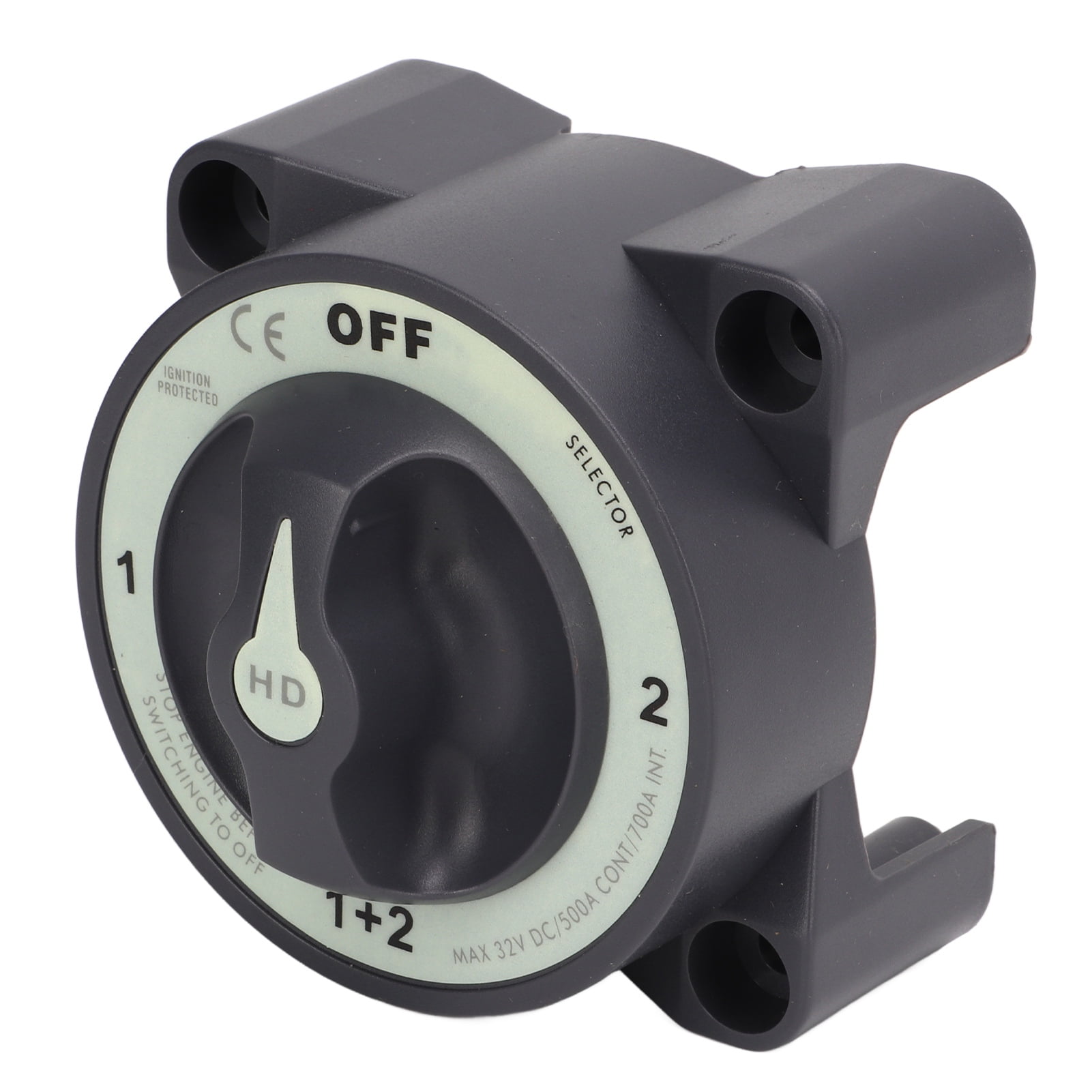 Battery Disconnect Switch, 500A Battery Switch Safe Heavy Duty IP66 Waterproof For Boat For RV