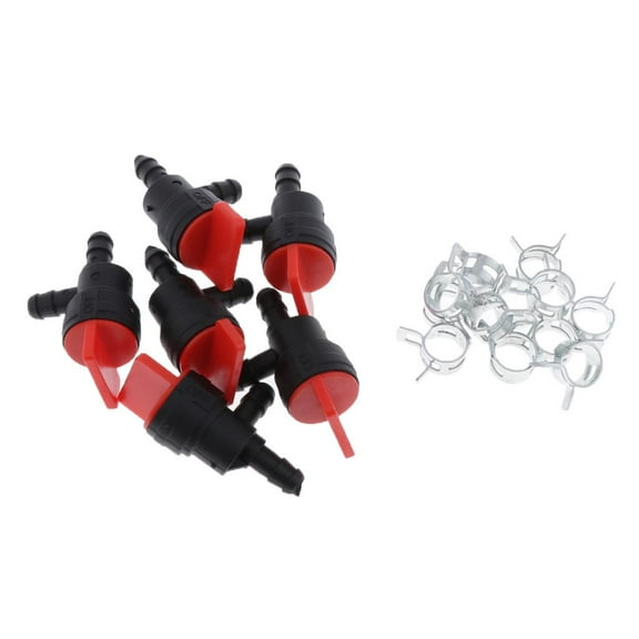 Pack of 6 Fuel Shut Off , , With 12 Pcs Clamps - 1/4 inch
