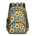 thumbnail image 2 of Sunflower and Outline Blue Pattern Cute School Backpack Bag with Padded Back and Adjustable Shoulder Straps 16.9 X 12.6 X 5.9 Inches, 2 of 5