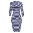 thumbnail image 3 of Vestido con capucha MISSKY con bolsillo a rayas hasta la rodilla para mujer, 3 of 6
