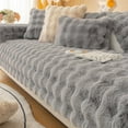 thumbnail image 2 of KEINXS Rabbit Plush Sofa Cushion/Pillowcase Non-Slip Comfortable to Touch Cover for Living Room Furniture Protector, 2 of 2