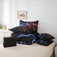 thumbnail image 5 of Erosebridal Teens Gamepad Bedding, Futuristic Lightning Bed in a Bag, Blue Red Reversible Bed Set, Ultra Soft Room Decoration, 7pcs, 5 of 5