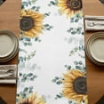 thumbnail image 5 of Table Runners 72 Inches Long Dress Scarves, Sunflower Eucalyptus Farmhouse Kitchen/Dining Table Runner, Coffee Tablerunners, Farmhouse Weeping Botanical 13x72 Inch, 5 of 9