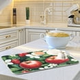 thumbnail image 6 of Yayeee Dish Drying Mat for Kitchen Counter 16"x18" Microfiber Absorbent Pad, Red Apple Pattern, 6 of 7