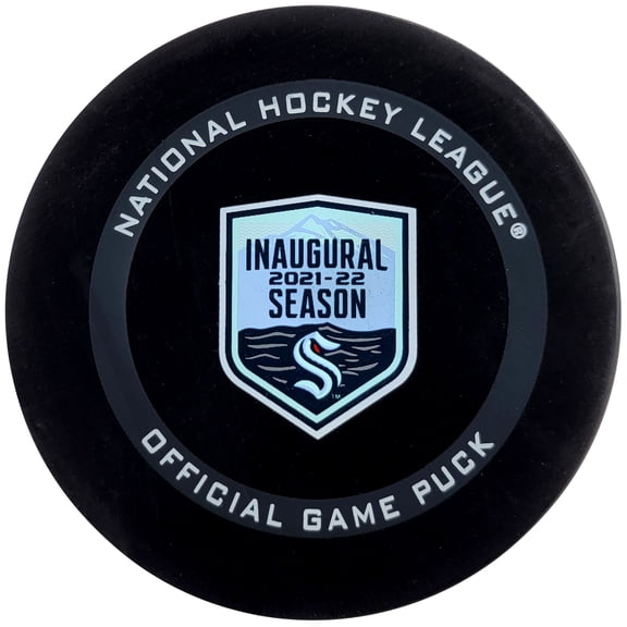 Seattle Kraken Unsigned Official Inaugural Season NHL Logo Hockey Puck 201662