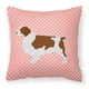 thumbnail image 1 of Caroline's Treasures BB3600PW1414 Welsh Springer Spaniel Almohada rosa con tablero de ajedrez, 14 x 14, multicolor Caroline's Treasures BB3600PW1414, 1 of 1