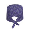 thumbnail image 2 of Kdxio Lavender Flowers Pattern Turban Hat for Women Men Comfortable Adjustable Cleaning Working Cap with Sweatband, 2 of 8