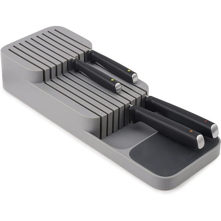 

Joseph Joseph 85120 DrawerStore Kitchen Drawer Organizer Tray for Knives Knife Block Gray