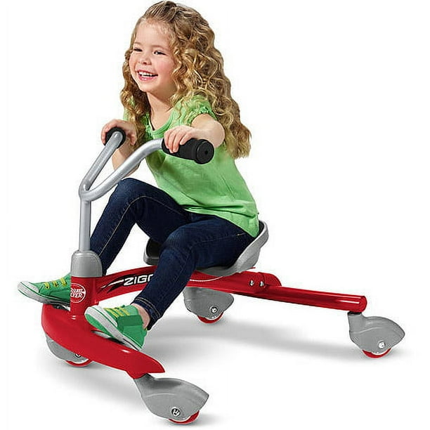 Radio Flyer Ziggle Ride-on, 360 Spins, Red, Indoor Playgrounds
