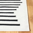 thumbnail image 6 of SAFAVIEH Montauk Amadine Striped Cotton Area Rug, Ivory/Black, 4' x 6', 6 of 13