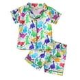 thumbnail image 1 of Pimfylm Girls Sleepwear Comfortable Pajamas Girls Pajama Set Summer Comfortable Home Clothes 2PCS Set Size for 5-6 Years,Multicolour, 1 of 7