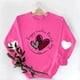 thumbnail image 5 of Xuyuer Valentine's Sweatshirt Women Love Heart Graphic Pullover Top Valentines Gifts Shirt, 5 of 9