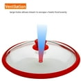 thumbnail image 4 of Bezrat Microwave Glass Plate Cover | Splatter Guard Lid with Easy Grip Silicone Handle Knob - Tempered Glass | 100% Food Grade | BPA Free and Dishwasher Safe | Fits Plates and Bowls 10.5x2" (Red), 4 of 6