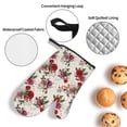 thumbnail image 3 of Pofeuu Rose Flowers Print Oven Mitts and Pot Holders 4 pcs Set,High Heat Resistant 500 Degree Extra Thicken Long Kitchen Cotton Oven Glove for Cooking, 3 of 6