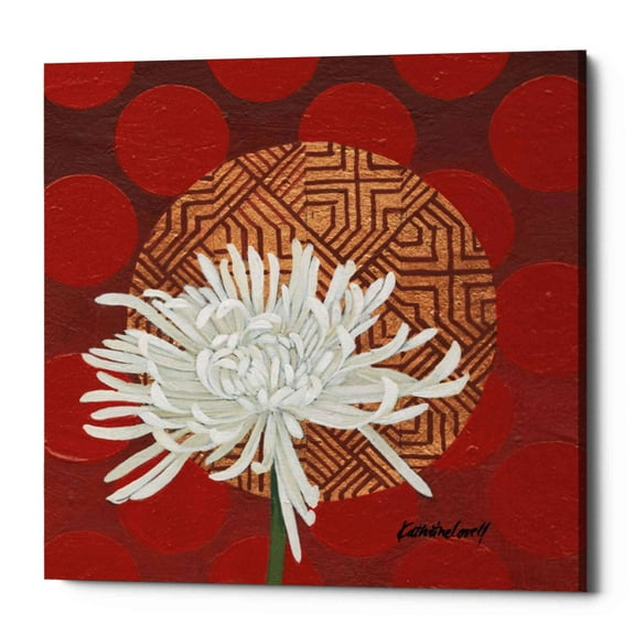 Epic Graffiti 'Morning Chrysanthemum IV' by Kathrine Lovell, Canvas Wall Art, 12"x12"