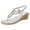 Silver, variant on Wide Width Sandals for Women Summer Bohemian Rhinestone Sandals Ethnic Style Flip Flops Thick Soled Wedge Beach Shoes Silver 39