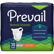 Prevail Incontinence Belted Shields, Extra Absorbency, 8 Packs of 30 (240 Count)