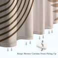 thumbnail image 6 of Brown Boho Geometric and Plant Pattern Shower Curtain 36"x72" ,Bathroom Decorative Shower Curtains Set with 12 Hooks,Modern Waterproof Washable Shower Curtain, 6 of 6