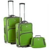 Travelers Club 3 Piece Luggage Set Green