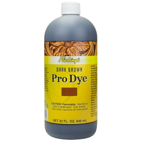 Pro Dye Dark Brown 32oz - Professional Oil Dye for Leather