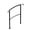 Black 37" × 22", variant on Galvanized Steel Outdoor Step Handrail Curved Ends Safety Balusters Complete Installation Kit Fits 4 Steps Porch Deck Indoor Stair Use