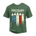 thumbnail image 4 of LNZGNM Men's 4th of July T Shirt USA 250th Anniversary Star Stripes Graphic T-Shirts Short Sleeve Crewneck Patriotic Shirt Casual Parade Tees Tops,Army Green M, 4 of 4