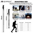 thumbnail image 4 of Hiking Stick Ayamaya Adjustable Walking Poles Lightweight Anti-shock Walking Sticks for Camping Backpacking with Lock for Men and Women(Black) Aluminum Alloy, 4 of 7