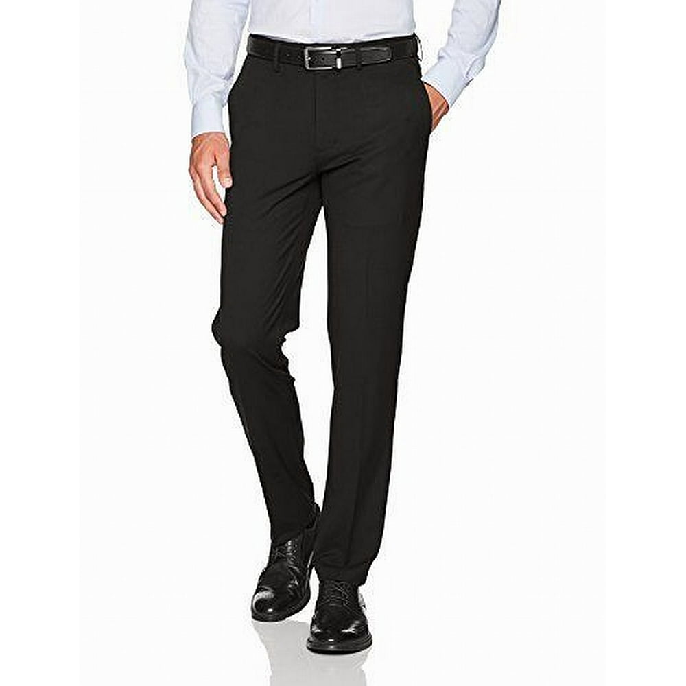Haggar Mens Dress Pants 32x34 Slim Fit Four Pocket Flex Waist 32