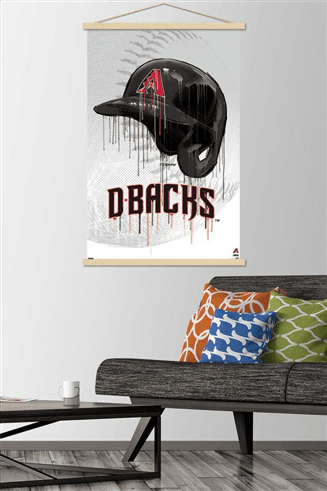 MLB Arizona Diamondbacks - Drip Helmet 22 Wall Poster with Magnetic Frame, 22.375" x 34"