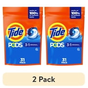 (2 pack) Tide PODS Laundry Detergent Soap Pacs, Original Scent, 31 Count