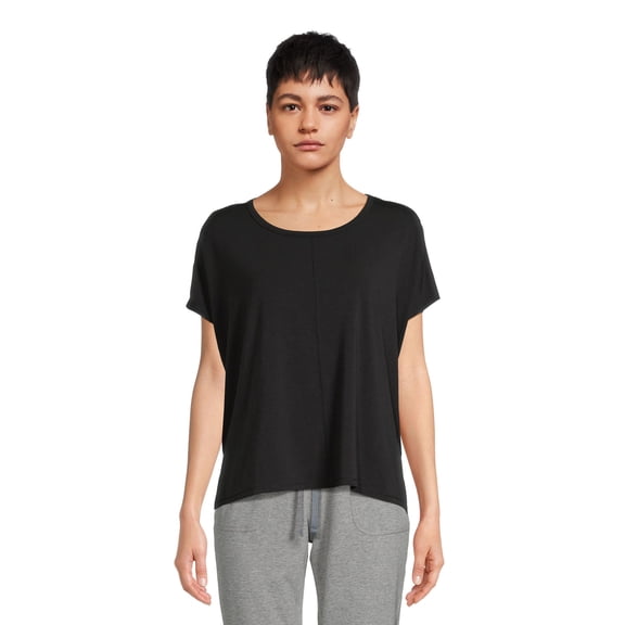 Athletic Works Women’s Dri More Dolman Sleeve Tee with Side Slit, Sizes XS-XXXL