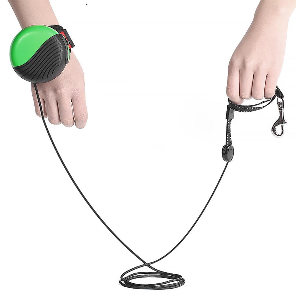 Retractable Dog Leash Extendable Puppy Running Leash Wrist Belt Strap Hands-Free for Big Small Dogs Cats Pet Outdoor Travel Leash