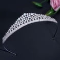 thumbnail image 3 of EOEMY Shiny Cz Pageant Queen Bridal Wedding Prom Tiara Crown Hair Accessories Headband, 3 of 7