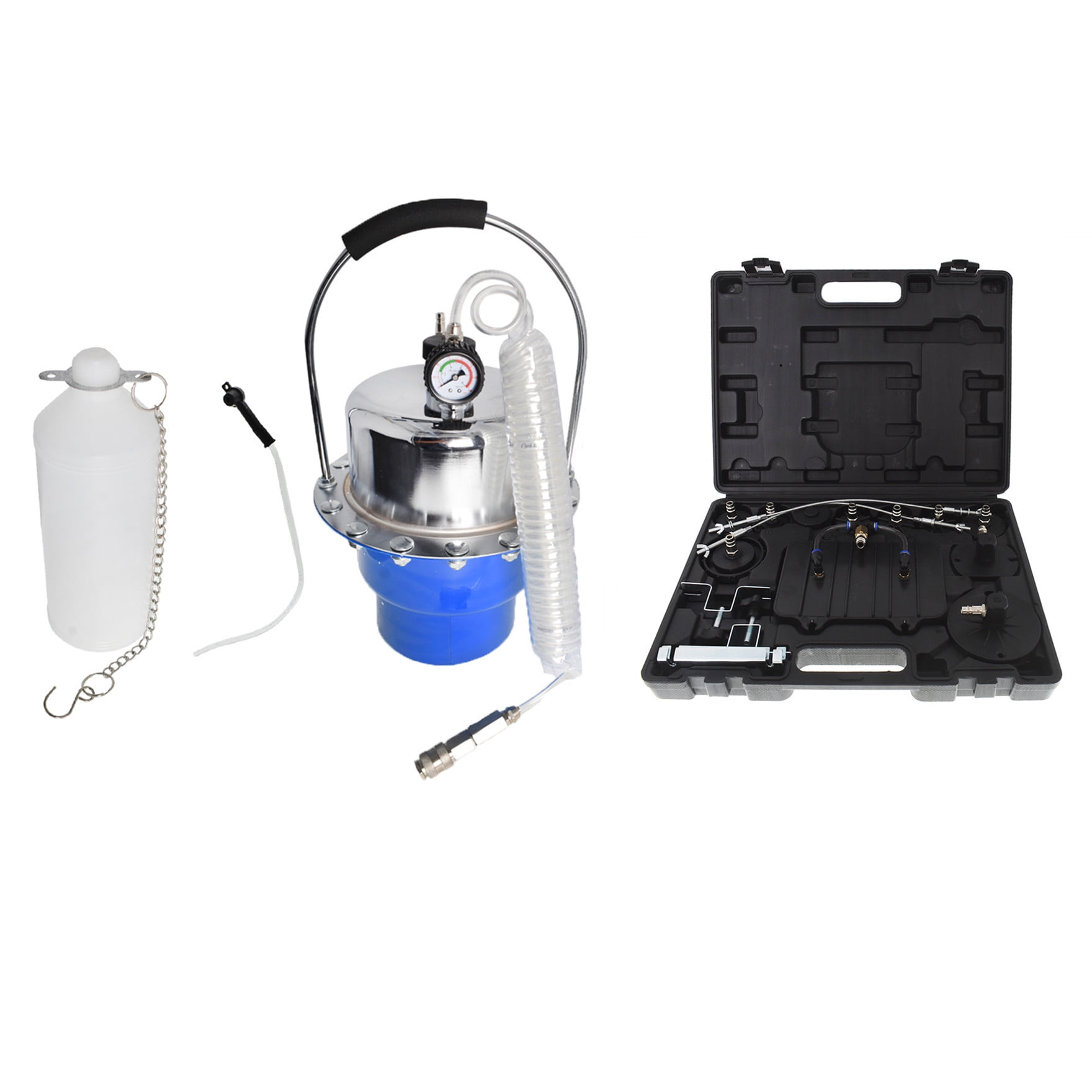 Pneumatic Air Pressure Brake Bleeder Kit Portable Bleeding Adaptor Workshop 