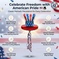 thumbnail image 3 of PMU 10in Pre-Inflated Patriotic Top Hat American flag Balloon with Stick, 4th of July Balloons, Independence Day Decorations, Patriotic Decorations,USA Mylar Balloons, Red White Blue, (12/Pkg) pkg/1, 3 of 7