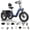 Blue, variant on PUCKIPUPPY Electric Tricycle for Adults Full Suspension & Reverse Gear 960W Peak 55Miles Range 20" Fat Tire Electric Trike 15mph Max Speed E-Mountain Bikes 48V 15AH Battery, Comply with UL2849 By SGS