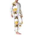 thumbnail image 2 of Sikiie Gnomes Honey Bee Mens Pajama Set, Soft Warm Long Sleeve Sleepwear, Cozy Button-Down Pjs for Men-Medium, 2 of 7