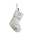 thumbnail image 2 of Bzdzmqm under $5 Personalized Christmas Stockings, 9-Inch Christmas Stockings, Silver Thread Letter Design, Personalized Holiday Socks, Festive Gift Holders, Nonwoven Fabric Material, Christmas Party, 2 of 6