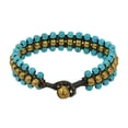 thumbnail image 3 of Round Turquoise Harmony Brass BeadsToggle Bracelet, 3 of 5