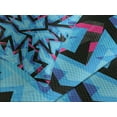 thumbnail image 4 of Ambesonne Grungy Quilted Bedspread Set 3 Pcs, Trippy Neon, King Size, Sky Blue Black Pink, 4 of 5